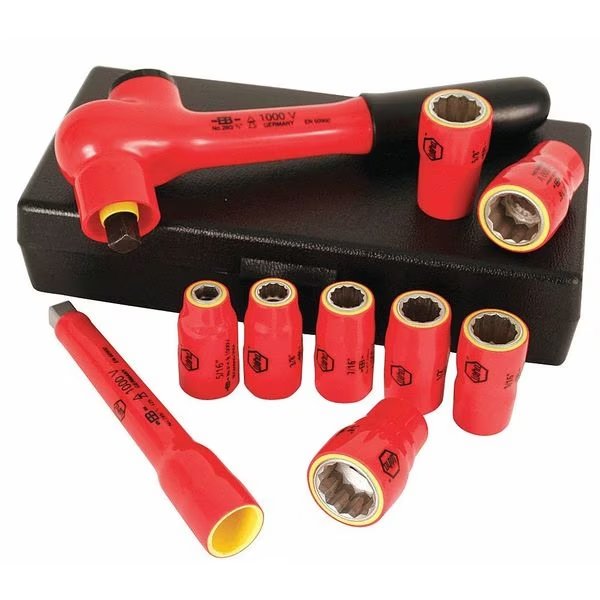 Insulated Socket Wrench Set, 10 pc., Wiha, Mfr#: 31590