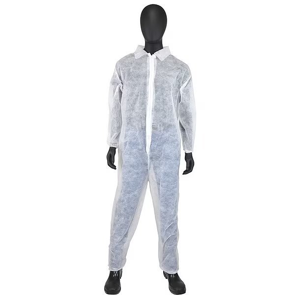 Coverall, 2XL, 25 PK, White, Polypropylene, Zipper, West Chester Protective Gear, Mfr#: 3502/XXL