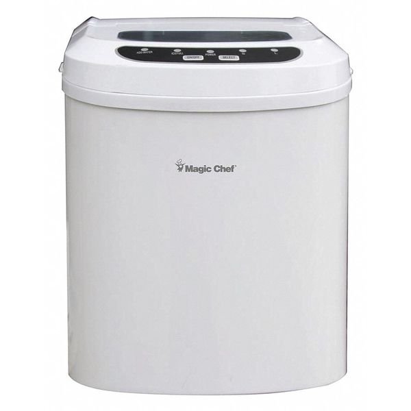 Portable Countertop Ice Maker, 27 lb., Wht, Magic Chef, Mfr#: MCIM22W