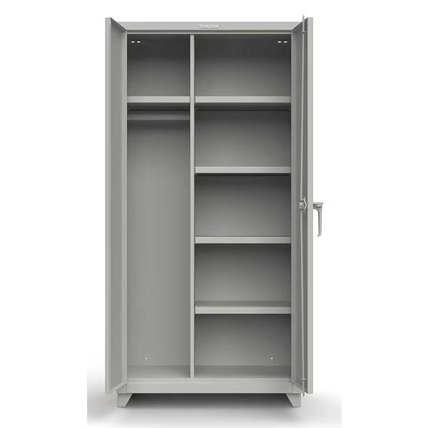 14 ga. Steel Storage Cabinet, Stationary, Strong Hold, Mfr#: 36-W-244-L