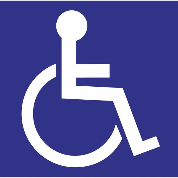 Handicap Window Decals, 6H x 6W, PK2, 2713, Zing, Mfr#: 2713