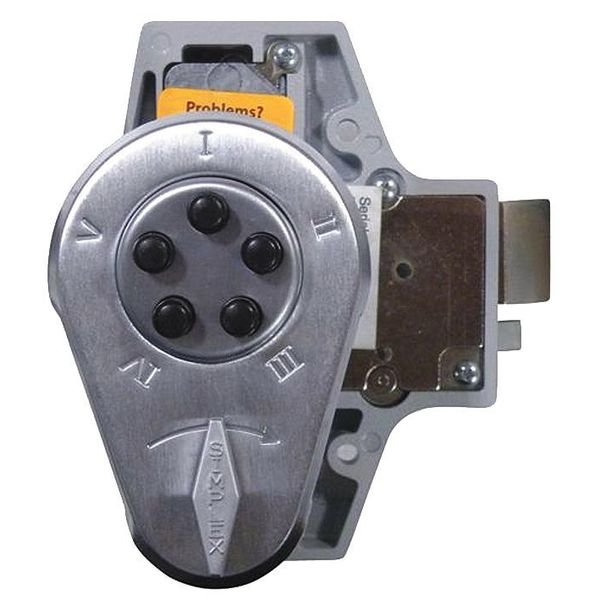 Push Buttom Latch Lock Satin Chrome, Simplex, Mfr#: 9190000-26D-41