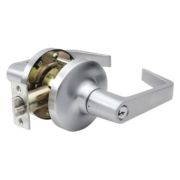 Lever Lockset, Mechanical, Entrance, Grd. 1, Arrow Lock, Mfr#: GL81SR 26D CS