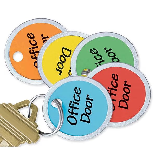 Key Tag, Blue, Green, Orange, Red and Yellow, 25 PK, Lucky Line, Mfr#: 28529