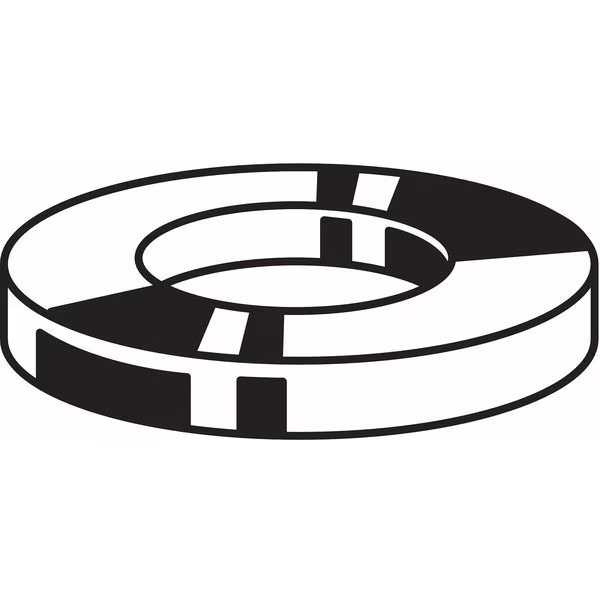 Flat Washer, For Screw Size M6 , Steel Zinc Plated Finish, 100 PK, EnjoyTool Select, Mfr#: M38130.060.0001