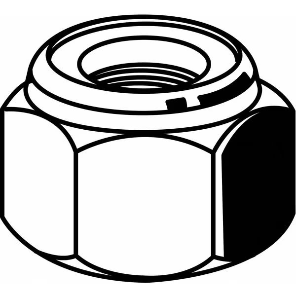 Nylon Insert Lock Nut, 1"-8, 316 Stainless Steel, Not Graded, Plain, 1-1/8 in Ht, 5 PK, EnjoyTool Select, Mfr#: U55730.100.0001