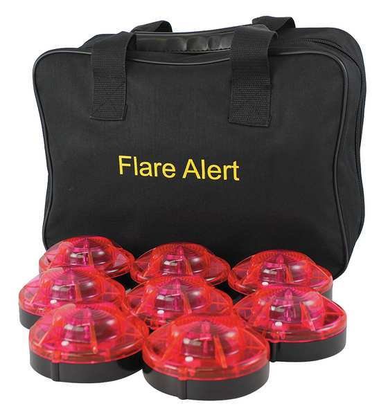 LED Road Flare Kit, 0.5 Watt, Red, Flarealert, Mfr#: B8RB2ONLY