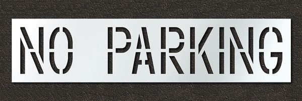 Pavement Stencil, No Parking, 18 in, Rae, Mfr#: STL-116-71832