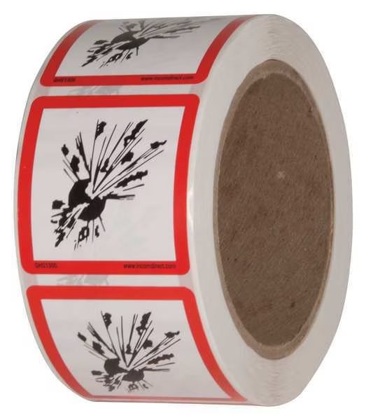 Safety Label, 2 in. W x 2 in. H, PK500, GHS1305, Ghs Safety, Mfr#: GHS1305