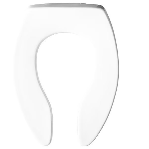 Toilet Seat, Without Cover, Plastic, Elongated, White, Bemis, Mfr#: 1655SSCT