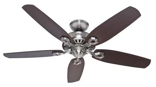Decorative Ceiling Fan, 52" Blade Dia., 1 Phase, 120V AC, Hunter, Mfr#: 53241