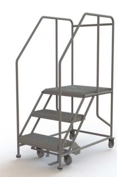 Rolling Work Platform, Steel, 3 Steps, Tri-Arc, Mfr#: WLWP132424SL