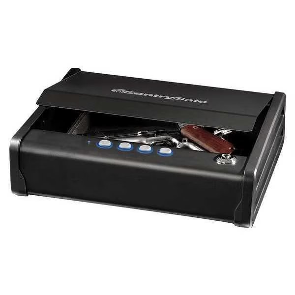 Pistol Safe, Electronic Lock, 11.9 lbs, 0.08 cu ft, Not Rated, Pistol, Sentry Safe, Mfr#: QAP1E