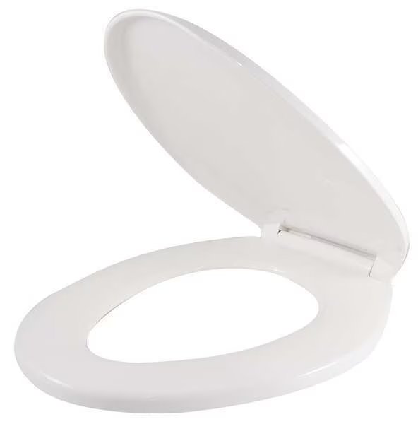 Toilet Seat, With Cover, Plastic, Elongated, White, Centoco, Mfr#: GR4200-001