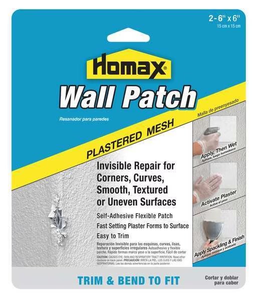 Wall Patch, Self Adhesive, 6x6in, PK2, Homax, Mfr#: 2297