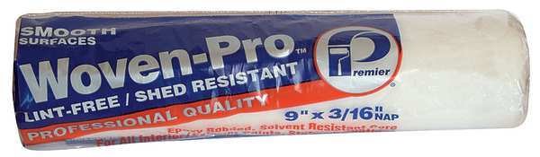 9" Paint Roller Cover, 3/16" Nap, Woven Fabric, Premier, Mfr#: R941