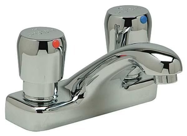 Metering 4" Mount, 2 Hole Low Arc Bathroom Faucet, Polished chrome, Zurn, Mfr#: Z86500-XL-3M