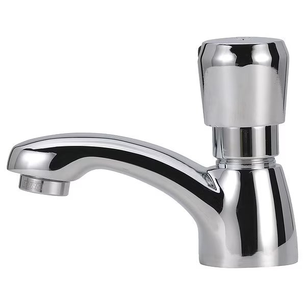 Metering Single Hole Mount, 1 Hole Low Arc Bathroom Faucet, Polished chrome, Zurn, Mfr#: Z86100-XL-3M