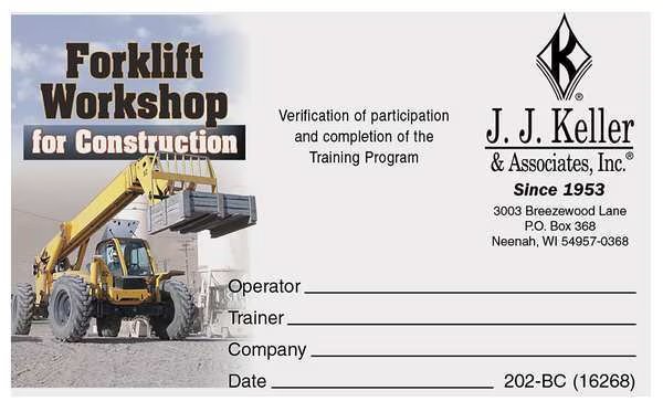 Wallet Card, Workplace Safety, PK50, Jj Keller, Mfr#: 16268