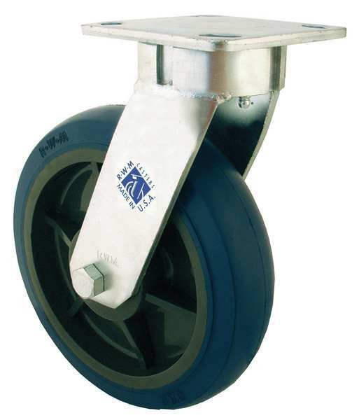 Kingpinless Swivel Plate Caster, 700 lb., Rwm, Mfr#: 65-SWB-0820-S