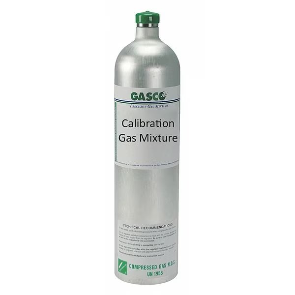 Calibration gas, Nitrogen, 58 L, C-10 Connection, +/-5% Accuracy, 500 psi Max. Pressure, Gasco, Mfr#: 58L-114
