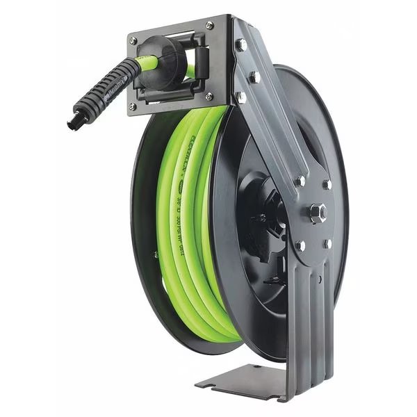 Retractable Air Hose Reel, 3/8" x 50 ft., 50 ft. Length, 300 psi, Flexzilla, Mfr#: L8611FZ