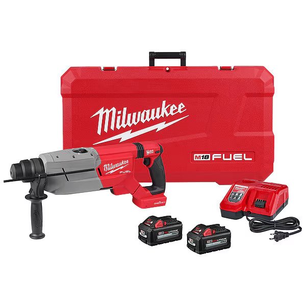 M18 FUEL 1-1/4 in. SDS-Plus D-Handle Rotary Hammer with ONE-KEY Kit, Milwaukee Tool, Mfr#: 2916-22