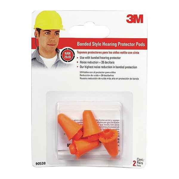 Replacement Pods, Banded Protector, 9, PK10, 3M, Mfr#: 90538-2-10DC