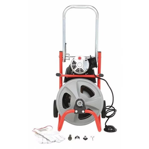 75 ft Corded Drain Cleaning Machine, 115V AC, Ridgid, Mfr#: K-400 with C-45 IW