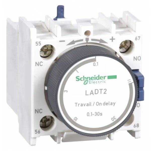 IEC Timer Module, 1NO/1NC, .1 to 30sec, Schneider Electric, Mfr#: LADT2