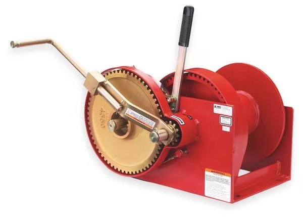 Hand Winch, Spur Gear, w/Brake, 10,000 lb., Thern, Mfr#: M492B