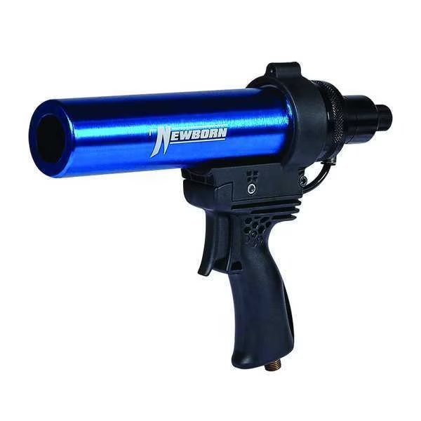 Pneumatic Caulk Gun, 10 oz, Aluminum, Black, Newborn, Mfr#: 710AL-12