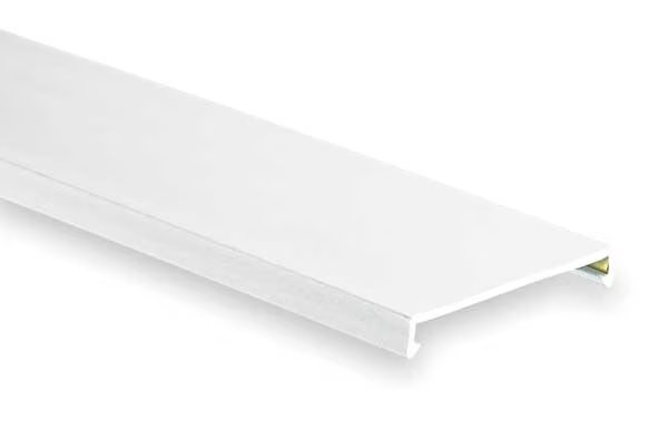 Wire Duct Cover, Flush, White, 4.25Wx0.37D, Panduit, Mfr#: C4WH6-F