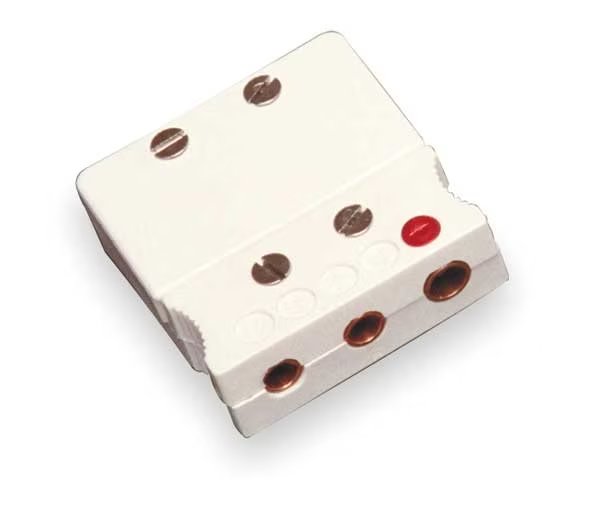 Thermocouple Jack, Cu, White, 3 Pin QD, Tempco, Mfr#: TCA-102-130