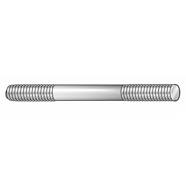 Double-End Threaded Stud, M12-1.75mm Thread to M12-1.75mm Thread, 110 mm, Steel, Black Oxide, 2 PK, Te-Co, Mfr#: 60506