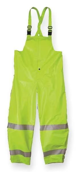 Arc Flash Rain Bib Overall, Lime Yellow, 3XL, Nasco, Mfr#: 1501TFY3