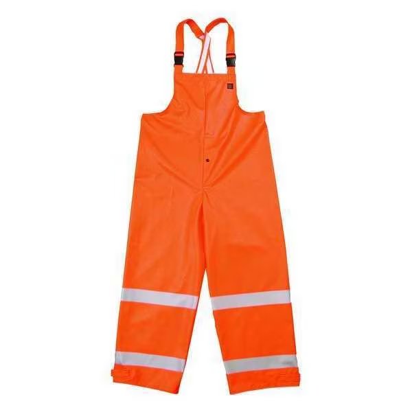 Arc Flash Rain Bib Overall, Orange, Flame Resistant, XL, Nasco, Mfr#: 4501TFOX