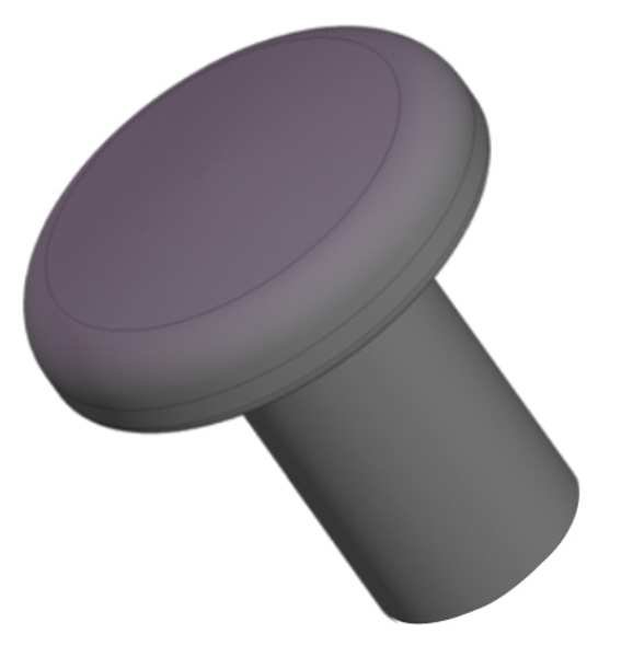 Pull Knob, 3/8-16 Thread Size, 1.25"L, Steel, Innovative Components, Mfr#: GN6C----PL5--21