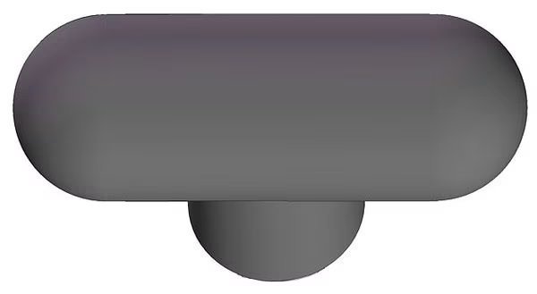 Rounded T Knob, 3/8-16 Thread Size, 1.375"L, Steel, Innovative Components, Mfr#: GN6C1000TR6--21
