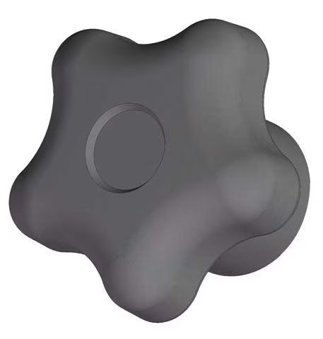 Star Knob, 1/4-20 Thread Size, 1-1/4"L, Blind Tap, Steel, Innovative Components, Mfr#: GN4C----5S3B-21