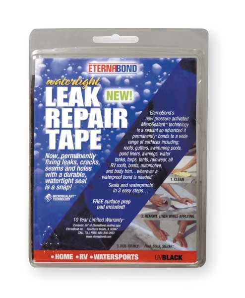 Roof Repair Tape Kit, 4 In x 5 Ft, Black, Eternabond, Mfr#: UVB-4-5 Kit