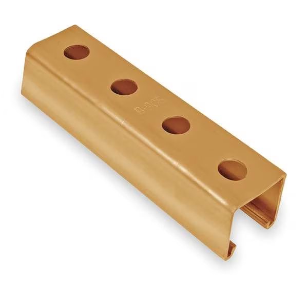 Strut Channel, 1-1/2" W, 10 ft. L, Gold, Kindorf, Mfr#: B 907 10