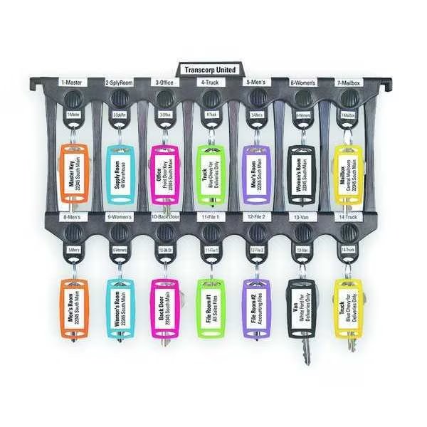 14 unit capacity File-A-Key™ base unit with 14 key snaps with rings, Lucky Line, Mfr#: 60800