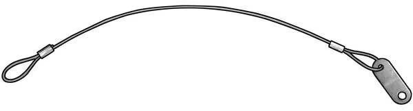 2 Loops and Tab Lanyard, 18 in, 3/64 in Pin Dia., Stainless Steel, Nylon Coated, 5 PK, Itw Bee Leitzke, Mfr#: WWG-TSS1-046-18NT