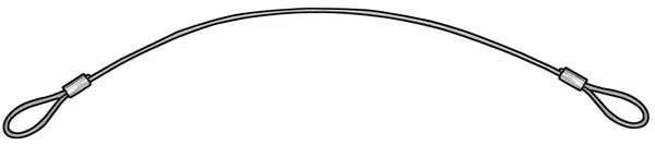 2 Loops Lanyard, 18 in, 3/64 in Pin Dia., Stainless Steel, Nylon Coated, 5 PK, Itw Bee Leitzke, Mfr#: WWG-TSS1-046-18N