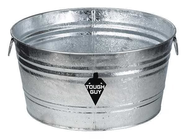 Utility Tub, 9 gal., Silver, EnjoyTool Select, Mfr#: 3HNF8