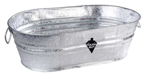 Utility Tub, 7-1/2 gal., Silver, EnjoyTool Select, Mfr#: 3HNF5