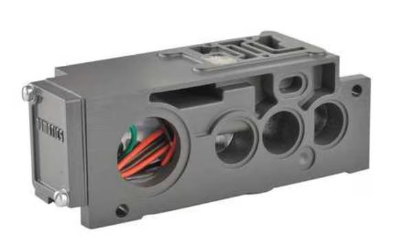 Manifold Block, 1 Station, 3/8 NPT, Numatics, Mfr#: 229-630