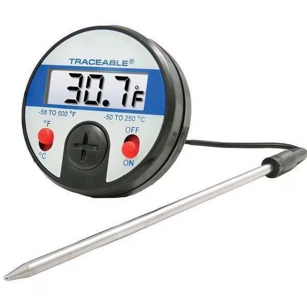 NIST Traceable® Digital Thermistor Thermometer, -58 Degrees to 500 Degrees F, Traceable, Mfr#: 4152