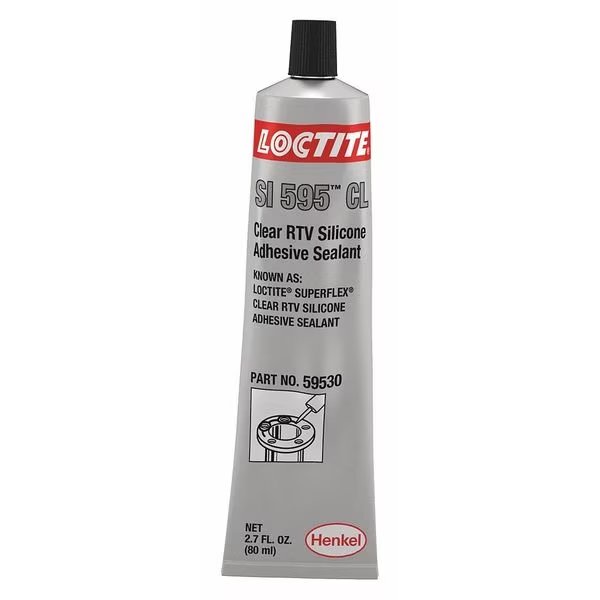 General Purpose RTV Silicone Sealant, 80 mL, Clear, Temp Range -65 to 450 Degrees F, Loctite, Mfr#: 160809
